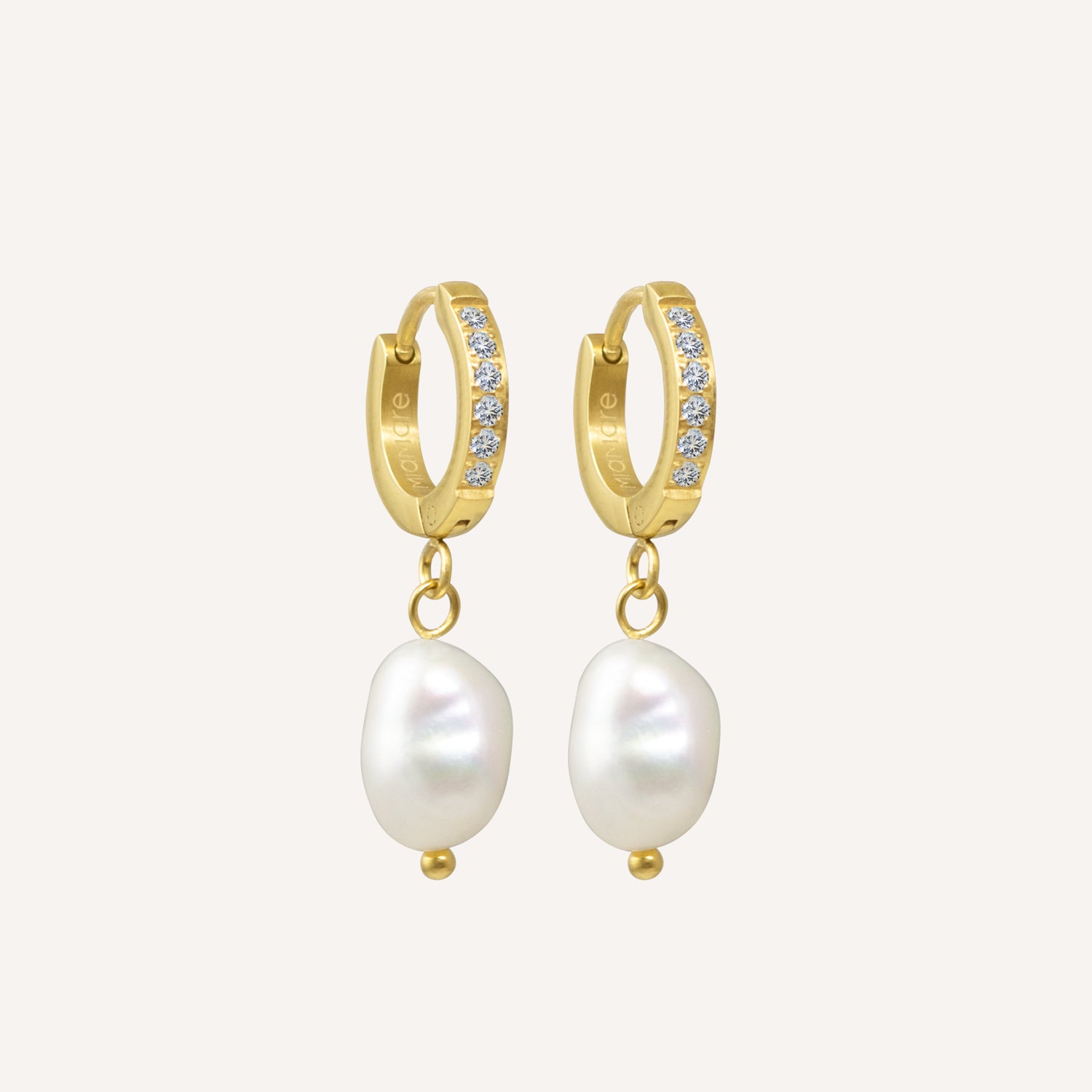 Ohrringe Lineola mit Perlen und Zirkonia