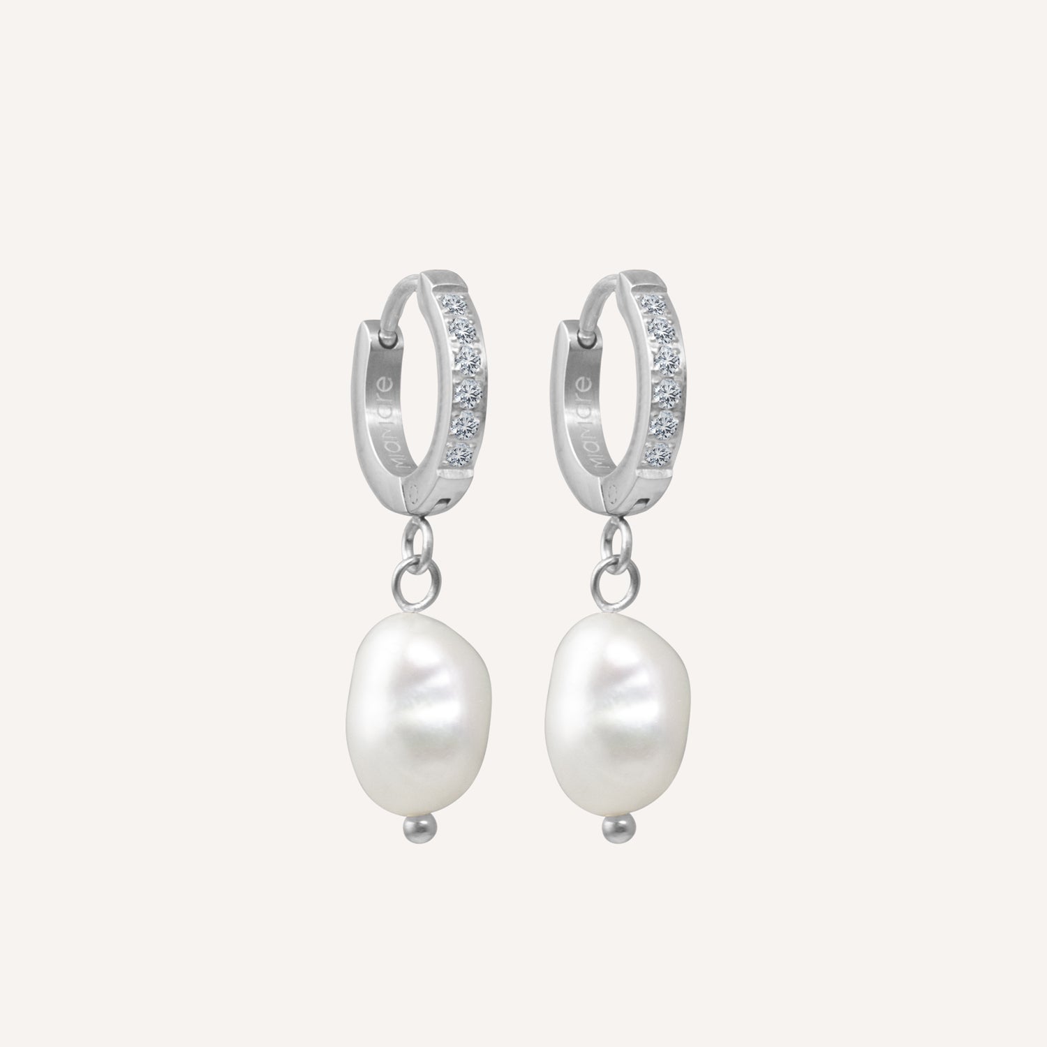 Ohrringe Lineola mit Perlen und Zirkonia