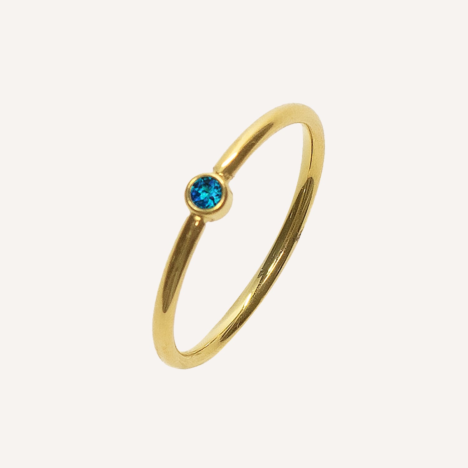 Ring Morio mit Petrol Stein